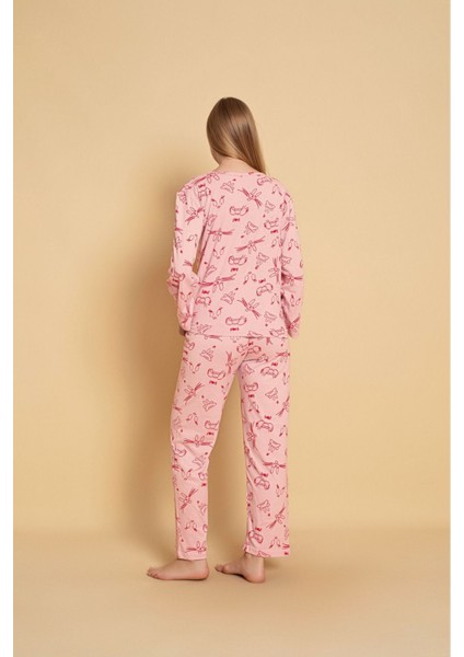 Kadın Homewear Looney Tunes Desenli Pijama Takımı Yeni Sezon modelleri