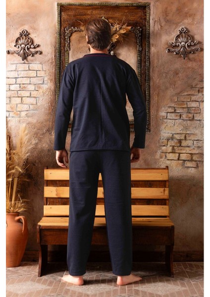 Erkek Uzun Kollu Süprem Kumaş Dokuma Pijama Takımı modelleri