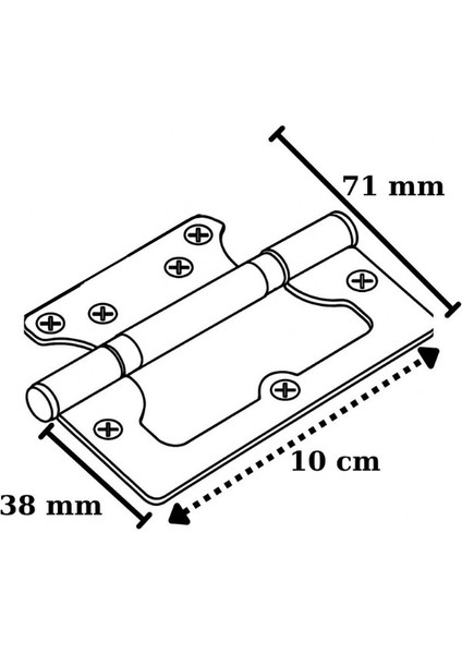 Cerniera Siyah 3 ADET İç-Dış Mekan Uyumlu Paslanmaz Kapı Menteşesi, Yönsüz, Kelebek 100x71x38 mm fırsatları