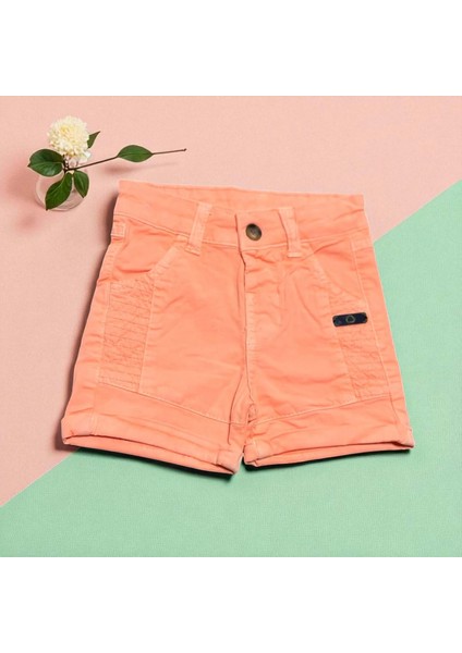 Cep Detaylı Şort - Nanıca Kıds - NNC120207 - Oranj - 1 Yaş - NNC120207-ORANJ-1 Yaş Oranj
