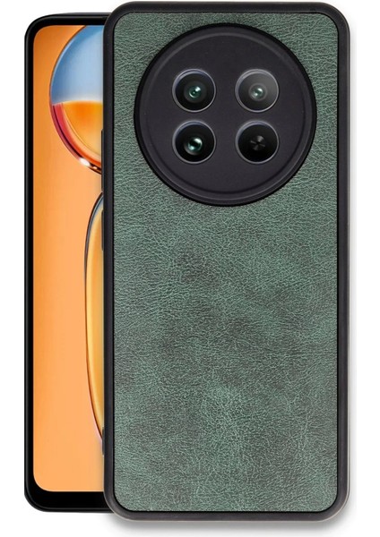 Realme 12 5g Kılıf Aras Deri Kapak - Koyu Yeşil