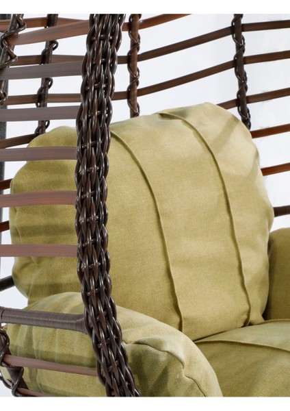 Kahverengi Rattan Örgü Fındık Model Hamak Bahçe Salıncağı Balkon, Teras, Bahçe Mobilyası modelleri