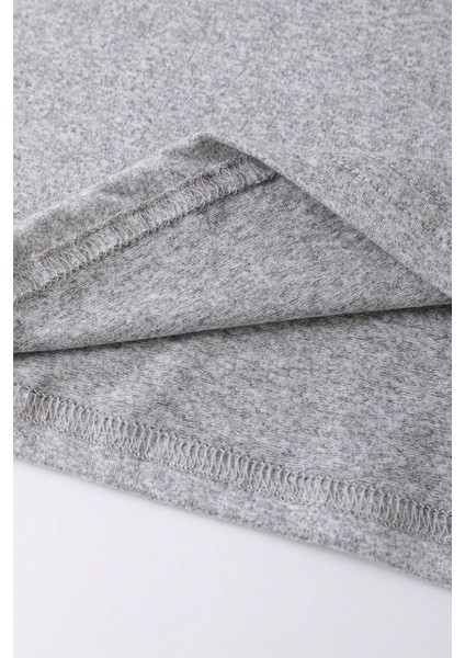 Gri Beyaz 2li Paket Kadın Düşük Omuz Kayık Yaka Oversize T-Shirt