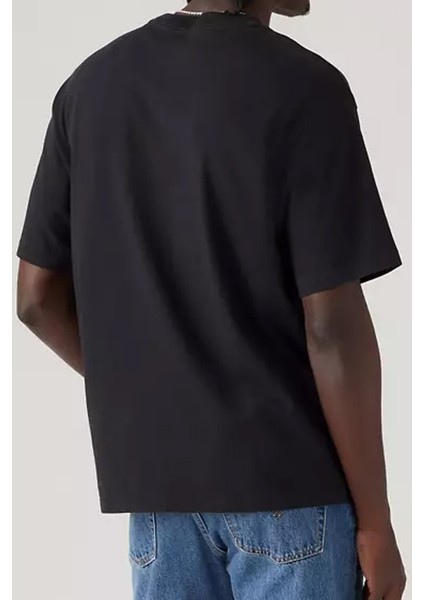 Erkek Relaxed Fit Vintage Graphic Siyah T-Shirt - 000RY-0002 fiyatları