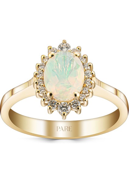 1,04 Karat Pırlantalı Opal Yüzük - PR01151
