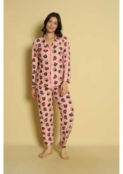 Kadın Önden Düğmeli Yeni Sezon Homewear Pijama Takımı Yeni Sezon fiyatları