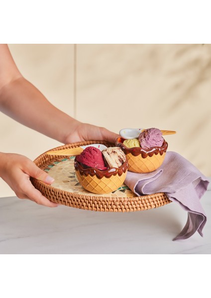 Chocolate Chip 3'lü Kaşıklı Dondurma Kasesi 200 ml modelleri
