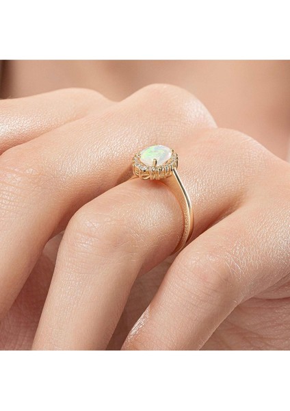 1,04 Karat Pırlantalı Opal Yüzük - PR01151 fırsatları