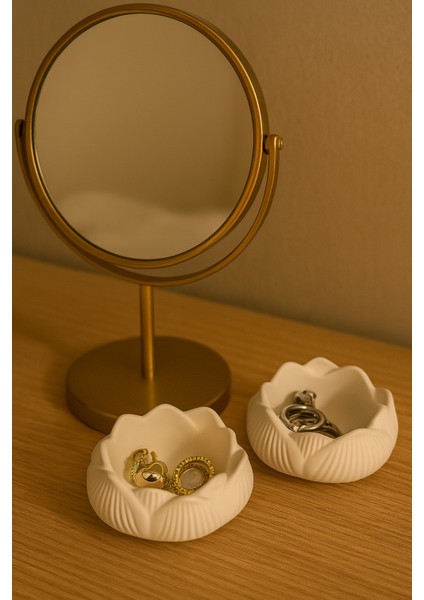 Dekoratif Lotus Görünümlü 2li Mumluk - Dekoratif Obje Biblo indirimleri