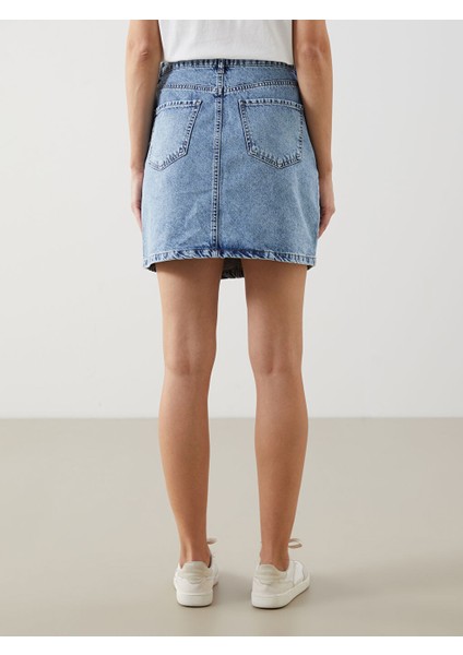 Yeni Sezon Standart Fit Kadin Jean Etek - S59921Z8 fırsatları