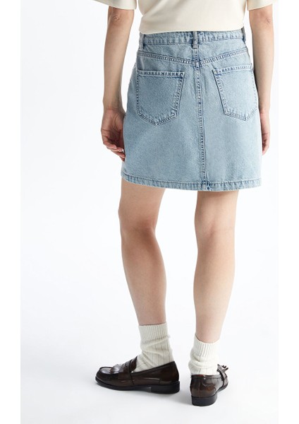 Yeni Sezon Standart Fit Kadin Jean Etek - S59921Z8 fırsatları