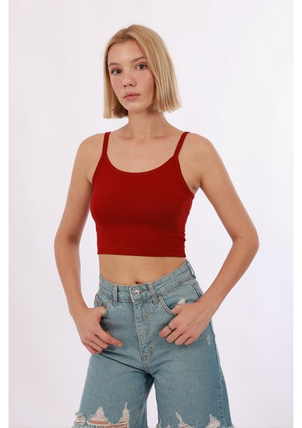 Kadın Askılı Crop