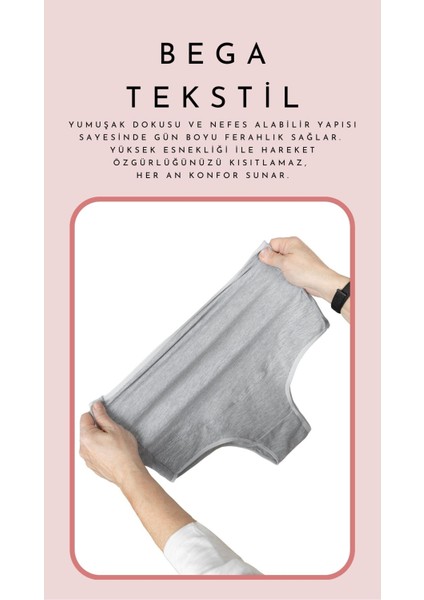 Kadıteks - Hamile Külodu Esnek Yüksek Bel Pamuklu Rahatlık 7'li Paket