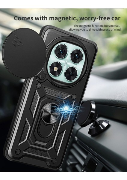 Xiaomi Redmi Note 14 4g Uyumlu Kamera Koruma Sürgülü Yüzüklü Tank Kılıf