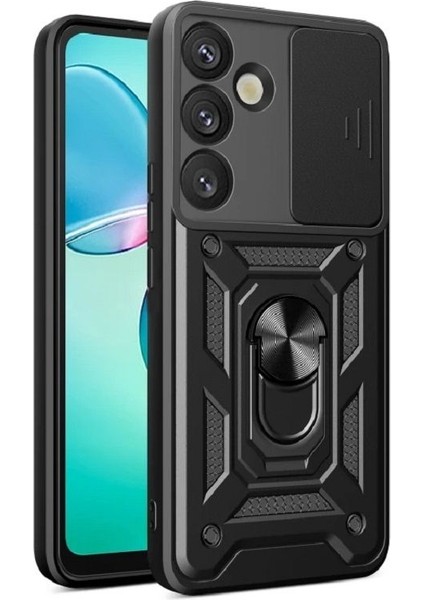 Samsung Galaxy A16 Uyumlu Kamera Koruma Sürgülü Yüzüklü Tank Kılıf