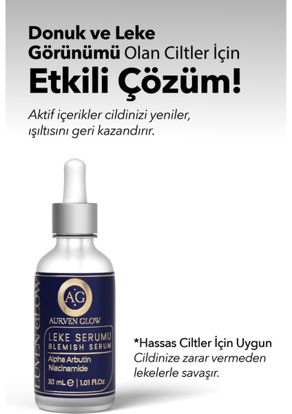 Luven Glow Leke Karşıtı Arbutin Cilt Bakım Serumu 30 ml (Niacinamide %10 + Alpha Arbutin %2 ) modelleri