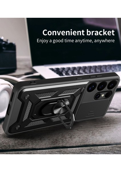 Samsung Galaxy S25 Ultra Uyumlu Kamera Koruma Sürgülü Yüzüklü Tank Kılıf fırsatları