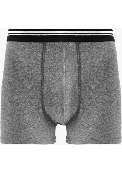 Lastik Detaylı Pamuklu 3'lü Boxer Seti