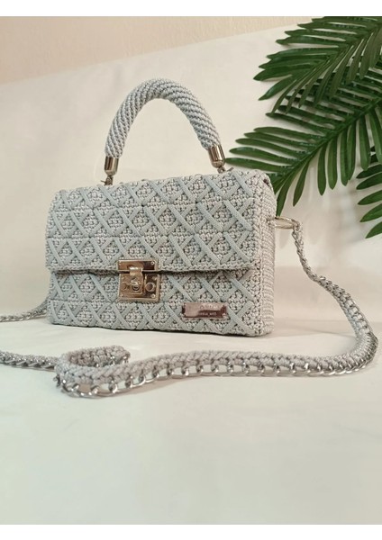 Veronica Art Çapraz Örgü Gri Omuz Çantası indirimleri