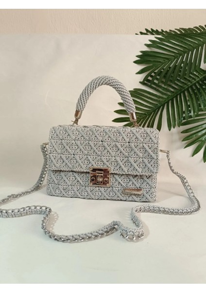 Veronica Art Çapraz Örgü Gri Omuz Çantası fiyatları