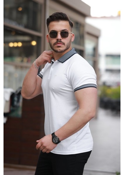 Erkek Yakalı Kagi Kumaş Kısa Kollu T-Shirt fiyatları