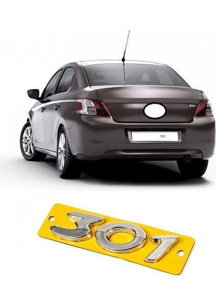 Peugeot 301 2012-2020 Uyumlu Arka Bagaj Kapağı 301 Yazısı 9678485280