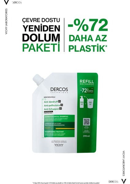 Dercos Kuru Saçlar Için Saç Bakım Şampuanı, Yeniden Dolum Paketi 390 ml fiyatları