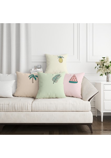 Essential 4'lü Kırlent Kılıfı Çift Taraflı 45X45 cm modelleri