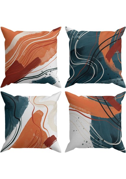 Abstract 4’lü Kırlent Kılıfı Ds4