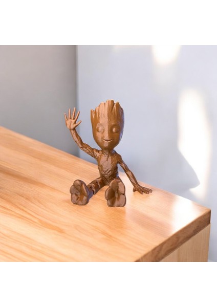 Oynar Bacaklı Baby Groot Figürü Dekoratif Obje | Kabuk Factory Tasarımı fiyatları