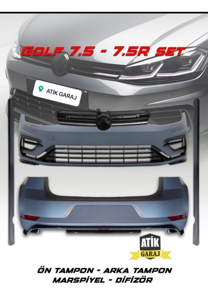 Golf 7 Uyumlu 7.5 Tampon Seti Ön&yan&arka Golf 7-7.5 Dönüşüm Seti fiyatları