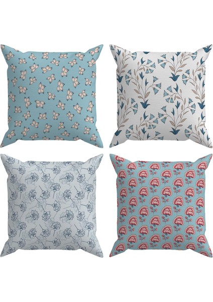 Vintage 4'lü Kırlent Kılıf DS12