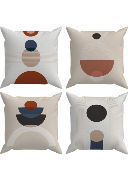 Geometric 4'lü Kırlent Kılıfı DS32