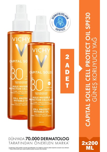 V Cs Cellprot Oil SPF30 200 ml 2 Adet