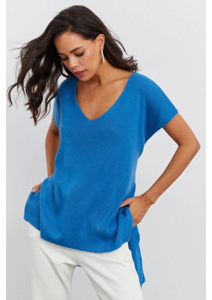 Kadın İndigo Süveter YV101 modelleri