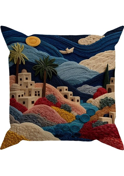 Embroidery DS33 Dijital Baskılı Kırlent Kılıfı