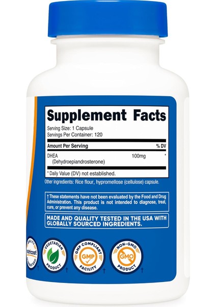 Nutricost Dhea 100MG 120 Caps - Gluten Free, Soy Free, Non-Gmo modelleri