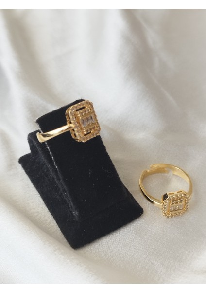 Ladybirdbujiteri Zirkon Taşlı Ayarlanabilir Baget Çelik Yüzük fırsatları