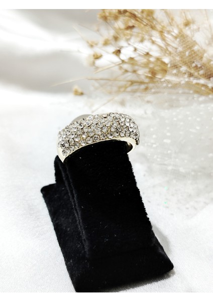 Ladybirdbujiteri Zirkon Taşlı Beş Sıra Tam Tur Çelik Yüzük fırsatları