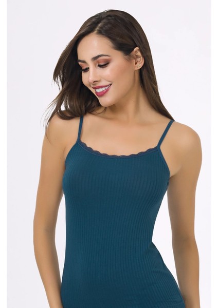 Kadın Derby Viskon Dantelli Ip Askı Atlet