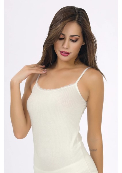 Kadın Derby Viskon Dantelli Ip Askı Atlet