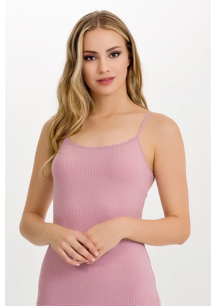 Kadın Derby Viskon Dantelli Ip Askı Atlet