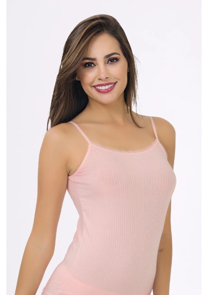 Kadın Derby Viskon Dantelli Ip Askı Atlet