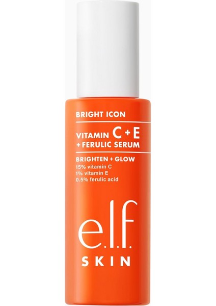 E.l.f Bright Icon Vitamin C + E + Ferulik Asit Serum 30ML, Parlaklık Veren Yüz Serumu