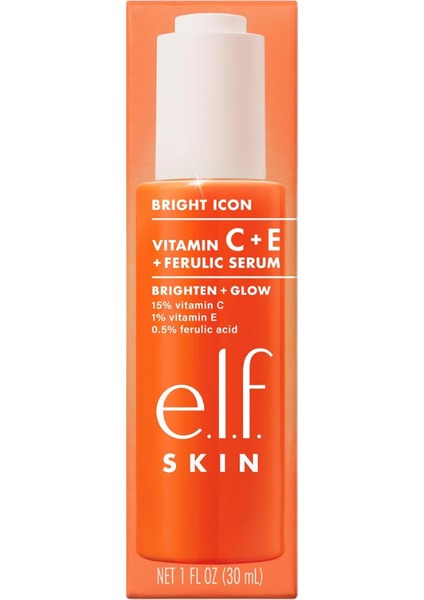 E.l.f Bright Icon Vitamin C + E + Ferulik Asit Serum 30ML, Parlaklık Veren Yüz Serumu modelleri