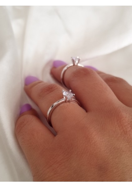 Ladybirdbujiteri U Kesim Klasik Tektaş Çelik Yüzük