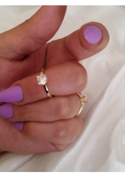 Ladybirdbujiteri U Kesim Klasik Tektaş Çelik Yüzük