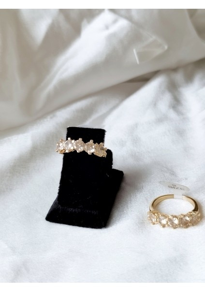 Ladybirdbujiteri Orta Zirkon Taşlı Çelik Beştaş Yüzük modelleri