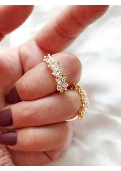 Ladybirdbujiteri Orta Zirkon Taşlı Çelik Beştaş Yüzük fırsatları