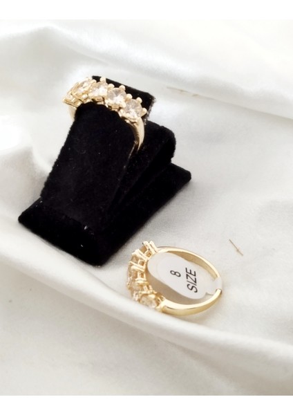 Ladybirdbujiteri Orta Zirkon Taşlı Çelik Beştaş Yüzük